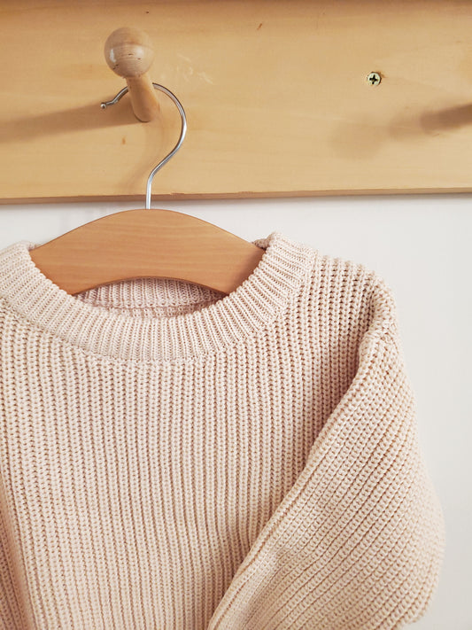 Custom Knit Sweater in Cream