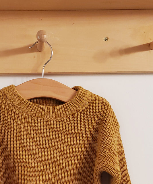 Custom Knit Sweater in Mustard