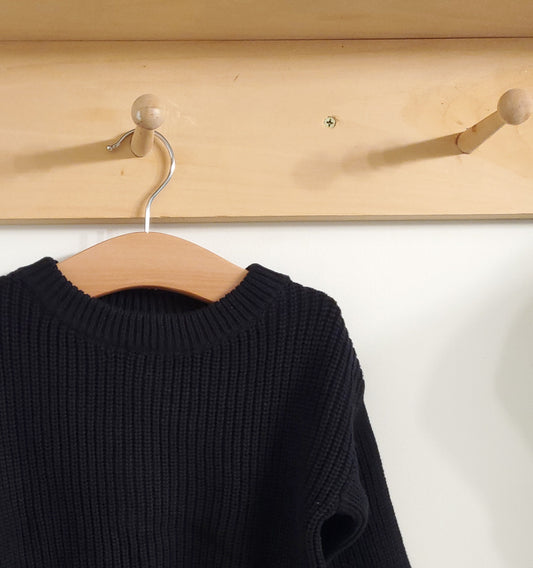 Custom Knit Sweater in Black