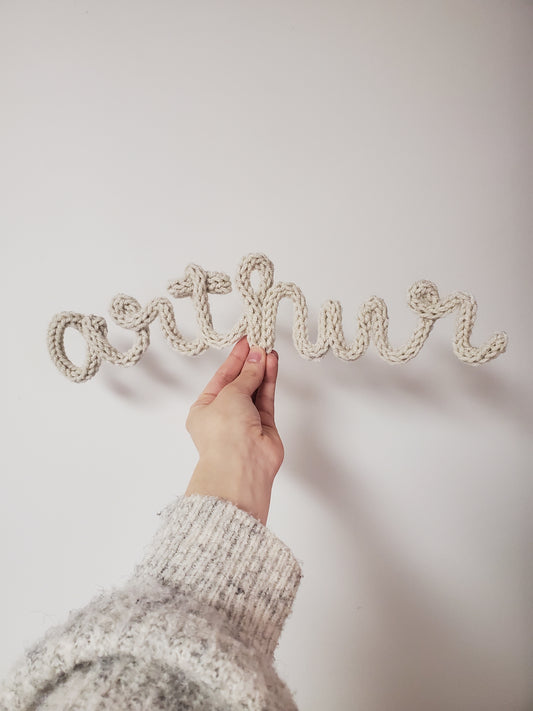 Knitted Personalized Name Sign