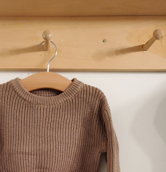 Custom Knit Sweater in Almond